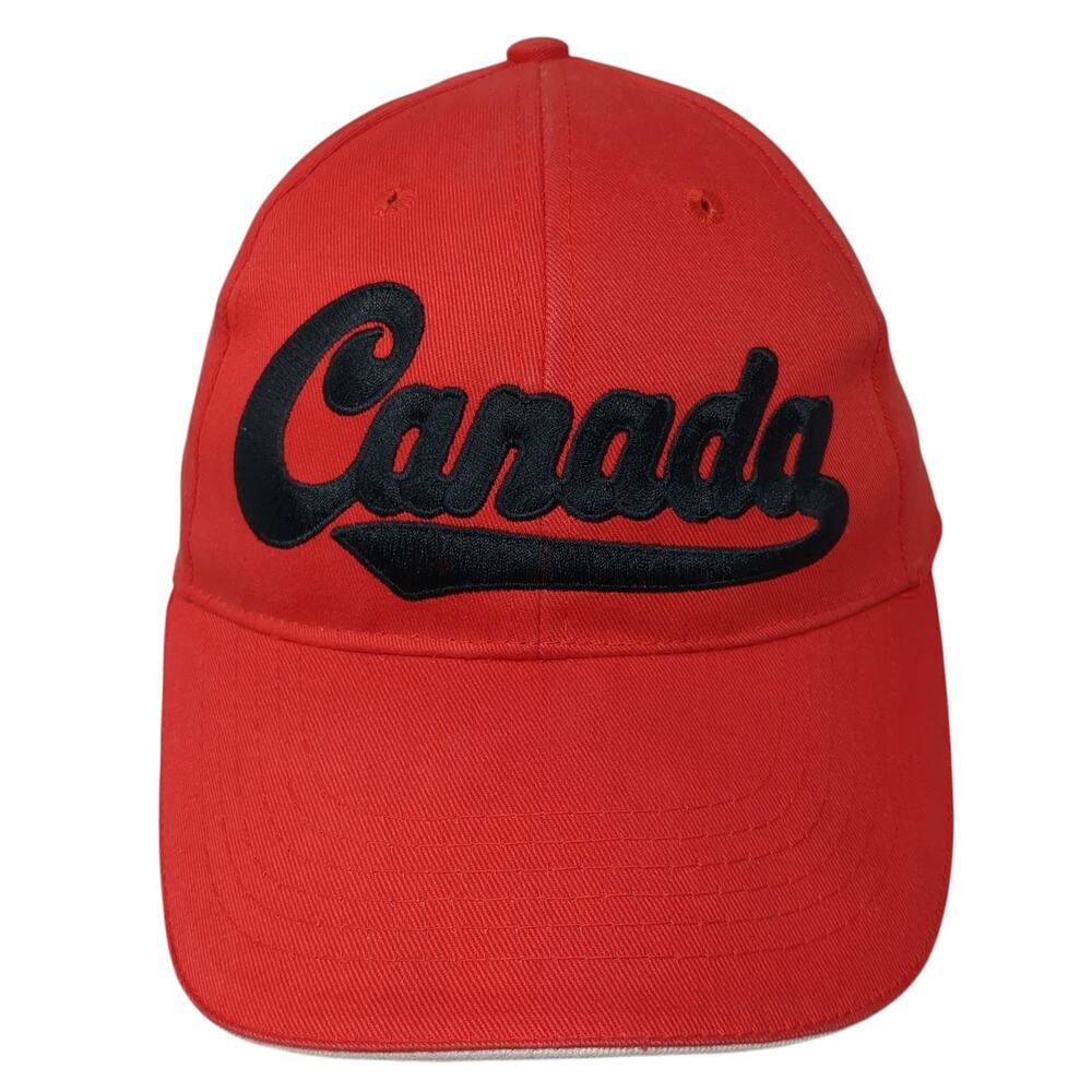 Canada Slideback Baseball Cap Red One Size Adjustable Patriotic World Famous